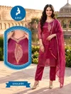 Eagle By Kaya Satin Silk Kurti With Bottom Dupatta